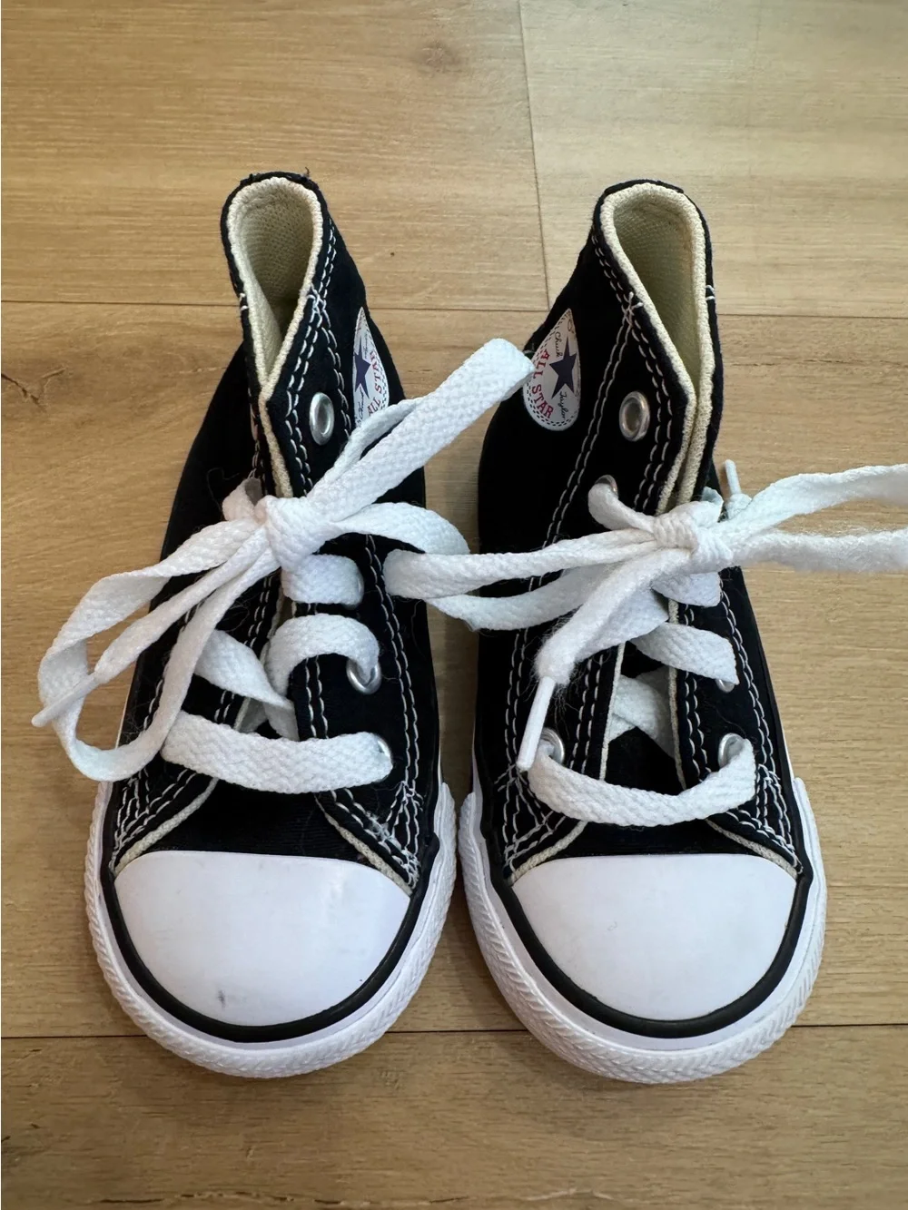Converse Kids Black and White High-Top Lace-Up Sneakers | Toddler Size 5C